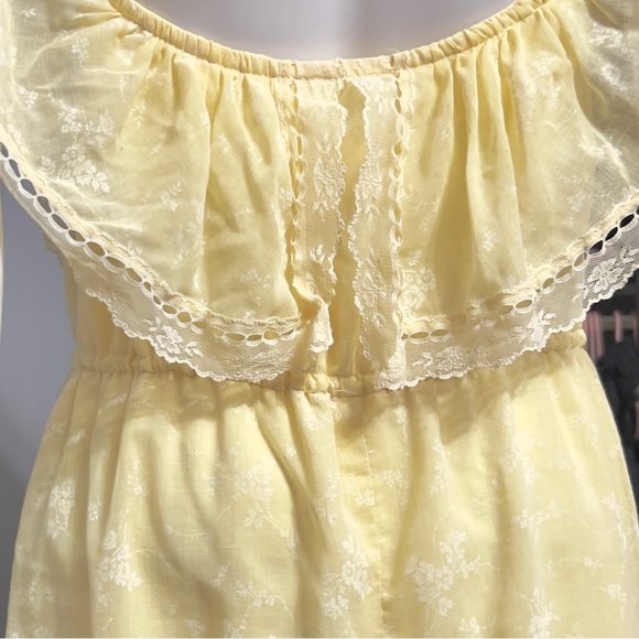 Sz Large vintage Roberta California layered yellow maxi dress - Picture 4 of 12